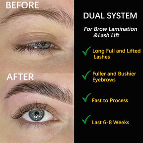 Brow Lamination Kit and Lash Lift Kit, 2 in 1 Professional Eyebrow Lamination and Lash Lifting at Home, 6-8 Weeks Long Lasting, Instant Lifting and Curling, DIY Perm Kit for Eyelashes and Brows