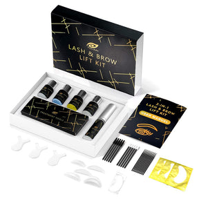 Brow Lamination Kit and Lash Lift Kit, 2 in 1 Professional Eyebrow Lamination and Lash Lifting at Home, 6-8 Weeks Long Lasting, Instant Lifting and Curling, DIY Perm Kit for Eyelashes and Brows