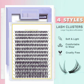 Premium Lash Clusters Kit 280 Lashes with seal & bound - 30D-40D-50D