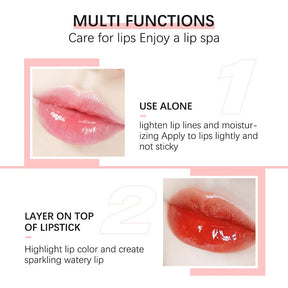 Hydrating Lip Glow Oil, Plumping Lip Gloss, Moisturizing Lip Oil Gloss, Transparent Moisturizing Lip Balm, Natural Lip Plumper, Lip Plumper Gloss Make Lips Fuller and Moisturizing (Raspberry)