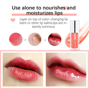 Hydrating Lip Glow Oil, Plumping Lip Gloss, Moisturizing Lip Oil Gloss, Transparent Moisturizing Lip Balm, Natural Lip Plumper, Lip Plumper Gloss Make Lips Fuller and Moisturizing (Raspberry)