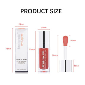 Hydrating Lip Glow Oil, Plumping Lip Gloss, Moisturizing Lip Oil Gloss, Transparent Moisturizing Lip Balm, Natural Lip Plumper, Lip Plumper Gloss Make Lips Fuller and Moisturizing (Raspberry)