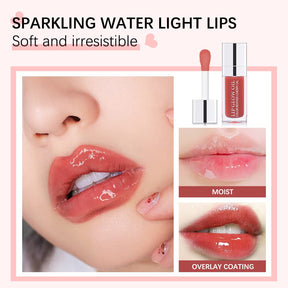 Hydrating Lip Glow Oil, Plumping Lip Gloss, Moisturizing Lip Oil Gloss, Transparent Moisturizing Lip Balm, Natural Lip Plumper, Lip Plumper Gloss Make Lips Fuller and Moisturizing (Raspberry)